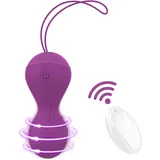 Qoosea Liebeskugeln Bullet Vibratoren Sex Vibrationseier mit 10 Einstellbaren Vibrationsmodi, Beckenbodentrainer Erotik Sexspielzeug Liebeskugeln Vibratoren Wasserfester USB für Frauen (Lila)