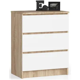 abamihome Akord 60 x 77 x 40 cm Sonoma Eiche / Weiß