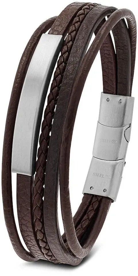 TOM TAILOR Herren Gravurarmaband aus Edelstahl silber, silber, Gr. ONESIZE