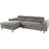 Cotta Eckcouch Kunstleder 3-Sitzer Grau
