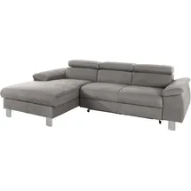 Cotta Eckcouch Kunstleder 3-Sitzer Grau