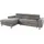 Cotta Eckcouch Kunstleder 3-Sitzer Grau