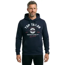 Tom Tailor 1043292 With Print Kapuzenpullover Sky Captain Blue 2XL