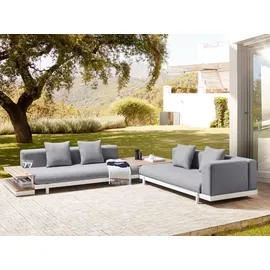 Beliani 5-Sitzer Loungeset 4-teilig grau/weiß