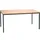 Gürkan Mehrzwecktisch buche rechteckig, Vierkantrohr schwarz, 180,0 x 80,0 x 75,0 cm