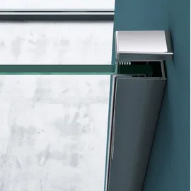 mai & mai Duschabtrennung 90x120 Duschkabine Aluminiumrahmen mit Duschtasse Esg-sicherheitsglas Klarglas Doppeltüre Ravenna66uk - Silber