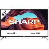 Sharp 42CI6EA Android TV 106 cm (42 Zoll) Full HD LED Fernseher (Smart TV, Harman Kardon, Google Assistant), Schwarz