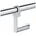 Toilettenpapierhalter starr Aluminium silber-eloxiert