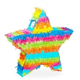 relaxdays Papierdekoration 3-teiliges Pinata Set Stern blau|gelb