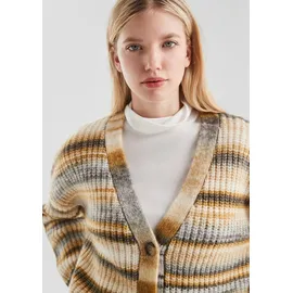 QS Strickjacke in Multimelange Optik Gelb L