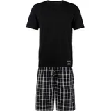 AUTHENTIC LE JOGGER Shorty, (2 tlg., 1 Stück), mit karierter Webhose AUTHENTIC LE JOGGER schwarz-kariert