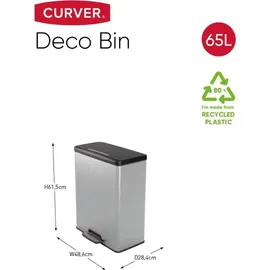 Curver Deco Rechteckig 65 l Silber