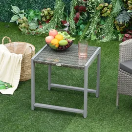 Outsunny Gartentisch 50 x 50 x 50 cm Grau