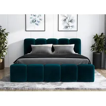 mebloland Polsterbett SONIC- OM mit Bettkasten und Lattenrost - Grün