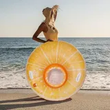 Famanu Wasserhängematte 4-in-1 mit Becherhalter - Blau/Orange