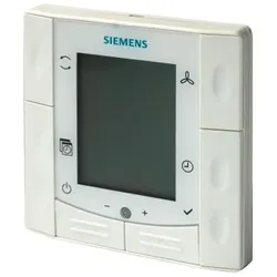 Siemens S55770T292 Raumthermostat für 2-/4-Rohr-Ventilatorkonvektoren oder Direktverdampfer, Montage auf runde Unterputzdosen,
