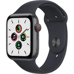 Apple Watch SE [GPS + Cellular, inkl. Sportarmband mitternacht] 44mm Aluminiumgehäuse spacegrau | Zustand: Neu & original versiegelt