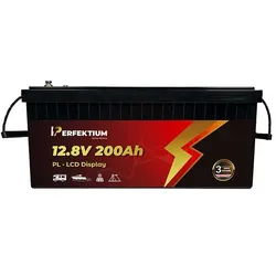 Perfektium Batterie PL LiFePO4 12.8V 200Ah Smart BMS & LCD Bildschirm mit 0% MwSt nach §12 Abs. 3 UstG