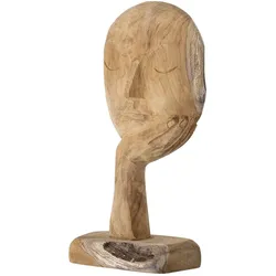 Bloomingville - Kopf Skulptur abstrakt H 35 cm, recyceltes Holz