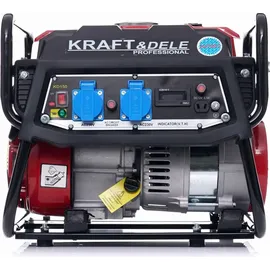 KRAFT&DELE Stromerzeuger 3PS 1500W Steckdose 2x 230V, 1x 12V Benzin Stromaggregat Notstromaggregat Stromgenerator