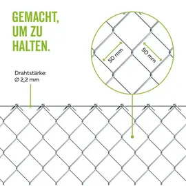 GAH Alberts Maschendrahtgeflecht 25 x 1,2 m Silber