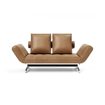 Innovation Living 3-Sitzer INNOVATION LIVING TM "Ghia Schlafsofa, Multi-Wohlfühlsofa, Designfuß", braun, B:178cm H:83cm T:93cm, Sofas, eine große Liegefläche mit geringer Stellfläche, beidseitig abklappbar