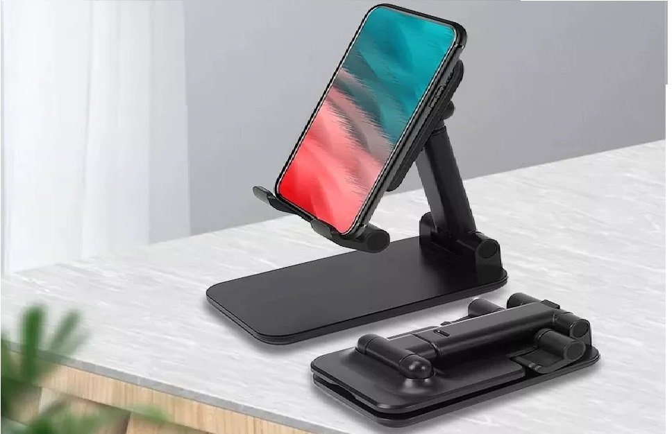 OLi Smartphone Handy Ständer für Tisch Schreibtisch Handyhalterung klappba Handy-Halterung, (bis 11,00 Zoll, 1-tlg., Halterung für Tablet, Ipad, Smartphone, Handy) schwarz