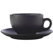 Maxwell & Williams Caviar Black Tasse mit Untertasse,