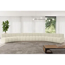 altdecor Wohnlandschaft modulares Sofa Montra-U2 - 581x174x70 cm Beige