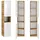 Lomadox Luton-56 Hochschrank 35 x 170 x 32 cm Hochglanz Weiß Holz, Metall, MDF, Spanplatte
