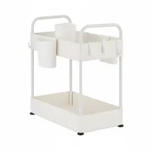 Relaxdays Unter Waschbecken Regal 2 Etagen 6 Haken 2 Behälter 0 x 0