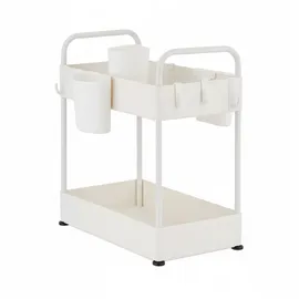 Relaxdays Unter Waschbecken Regal 2 Etagen 6 Haken 2 Behälter 0 x 0