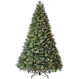 Dehner Künstlicher LED-Weihnachtsbaum Alva, ca. H210 cm, grün