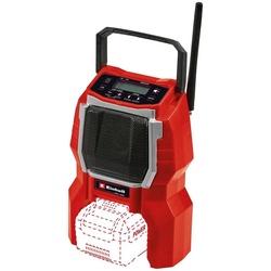 Einhell TC-RA 18 Li BT – Solo Baustellenradio (AM-Tuner, FM-Tuner, ohne Akku und Ladegerät) rot|schwarz