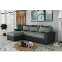 Fun Möbel Ecksofa Sofa HEDVIG LUX Inari Dunkelgrau- grau