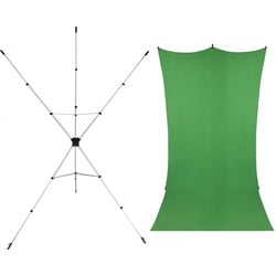 Rollei X-Drop Hintergrund-Set inkl. Hintergrund Grün 3m