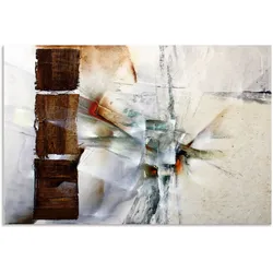 Wandbild ARTLAND "Abstrakte Komposition in weiß", weiß (farbe bild(er): weiß), B:90cm H:60cm, Bilder, als Alubild, Outdoorbild, Leinwandbild in verschied. Größen