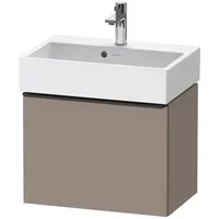 Duravit D-Neo Waschtischunterbau wandhängend mit Möbelgriff diamantschwarz, × Basalt