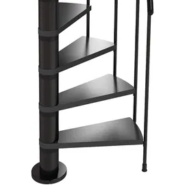 DOLLE Spindeltreppe Calgary Ø 140 cm Metallelemente Anthrazit 11 Stufen FSC®