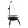 vidaXL Feuerschale mit verstellbarem Grillrost Ø 107,5 cm Schwarz