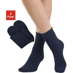 Thermosocken LAVANA, Herren, Gr. 35-38, blau (2x marine), Polyacryl, Polyamid, Elasthan, unifarben, elastisch, Socken, mit flauschiger Innenseite