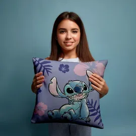 Jerry Fabrics Lilo und Stitch Dekokissen 40 x 40 cm Lila