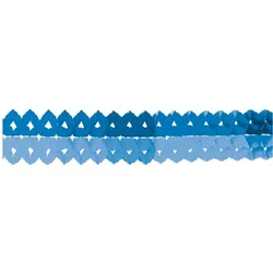 2 Mini Girlanden aus Papier hellblau blau