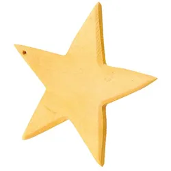 OSTHEIMER 4480 Stern gelb aus Holz Höhe 8,5cm Weihnachten Weihnachtsschmuck