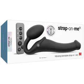 Strap-On-Me Strapless Strap-on „Vibrating Bendable“ mit 3 Motoren, schwarz