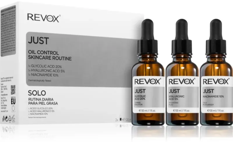 Revox B77 JUST Oil Control Skincare Routine Set für fettige Haut