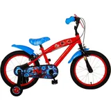 Volare Kinderfahrrad Spider-Man 16 Zoll, Kinderrad in Blau/Rot