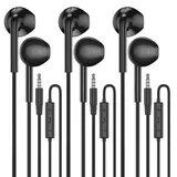 MOSWAG In-Ear-Kopfhörer, halbe In-Ear-Kopfhörer mit Mikrofon Eingebauter Lautstärkeregler Geeignet für IPad, Android, MP3, Samsung Die meisten 3.5mm Audiogeräte