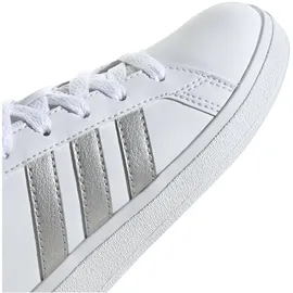 Adidas Grand Court Lifestyle Tennis Lace-Up Kids Cloud White / Matte Silver / Matte Silver 33 1/2