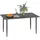 Outsunny Gartentisch 150 x 90 x 73 cm Schwarz